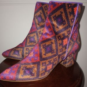 Brian Atwood Art Deco Ankle Boots